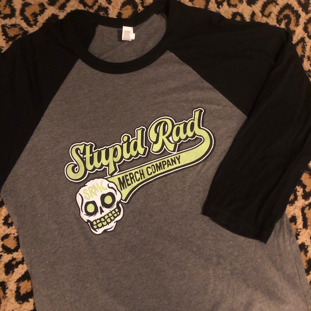 STUPID RAD super soft softball t-shirt. Like new.
